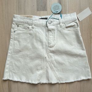 NWT DL1961 Girls Jenny denim  Mini Skirt, White, sz 14